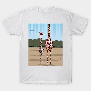 Minimal Zoo Art Series | A to Z  | Giraffe T-Shirt